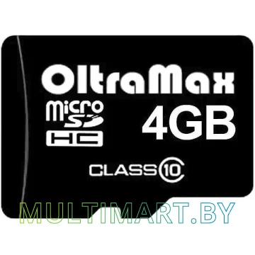 Карта памяти Oltramax OM004GCSDHC10 microSDHC 4GB (с адаптером)
